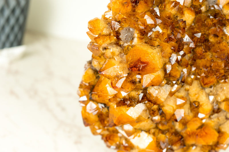 Gorgeous Golden Orange Citrine Cluster Formed as a Citrine Flower, 5.8 Kg - 12.7 lb - E2D Crystals & Minerals