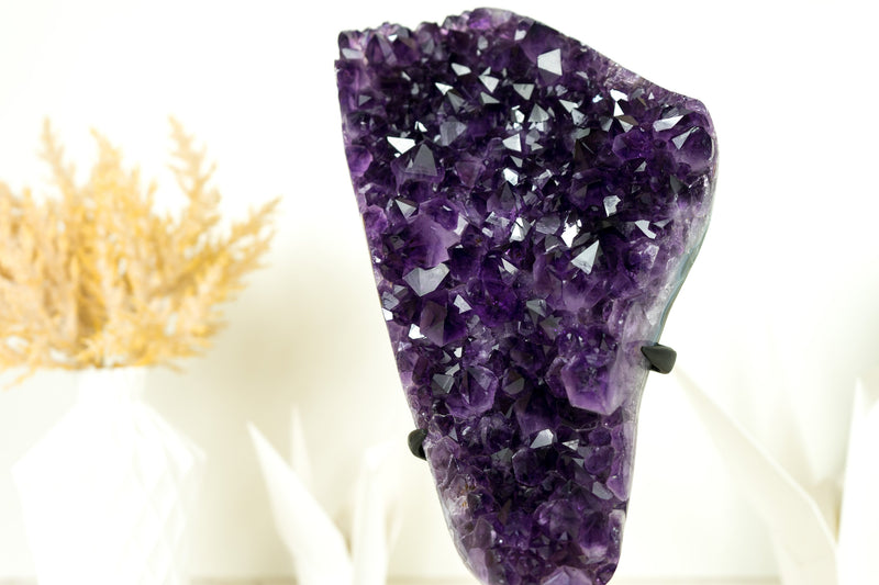 Dark Saturated Amethyst Cluster with AAA Dark Purple Amethyst