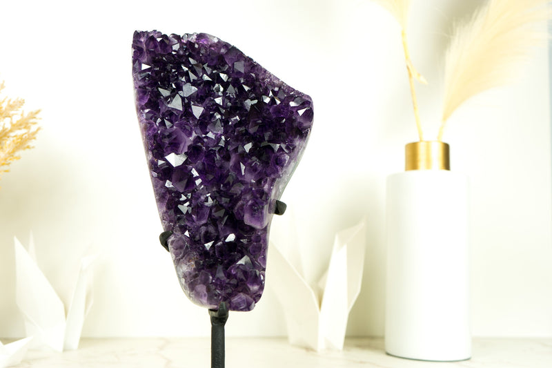 Dark Saturated Amethyst Cluster with AAA Dark Purple Amethyst