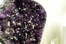 Rare Amethyst Cluster with AAA Deep Purple Grape Amethyst Druzy and Cristobalite Inclusions