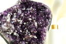Rare Amethyst Cluster with AAA Deep Purple Grape Amethyst Druzy and Cristobalite Inclusions