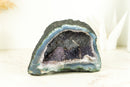 Natural Small Purple Amethyst Geode with Rare Calcite and Lace Agate, 1.4 Kg - 3.0 lb - E2D Crystals & Minerals