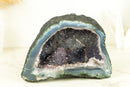 Natural Small Purple Amethyst Geode with Rare Calcite and Lace Agate, 1.4 Kg - 3.0 lb - E2D Crystals & Minerals