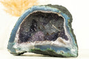 Natural Small Purple Amethyst Geode with Rare Calcite and Lace Agate, 1.4 Kg - 3.0 lb - E2D Crystals & Minerals