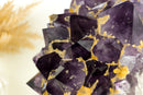 Natural AAA Purple Amethyst Cluster with Yellow Calcite, Collector Grade Brazilian Amethyst