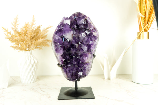 Large Purple Amethyst Cluster with AAA Display grade Deep Purple Amethyst