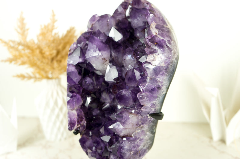 Large Purple Amethyst Cluster with AAA Display grade Deep Purple Amethyst