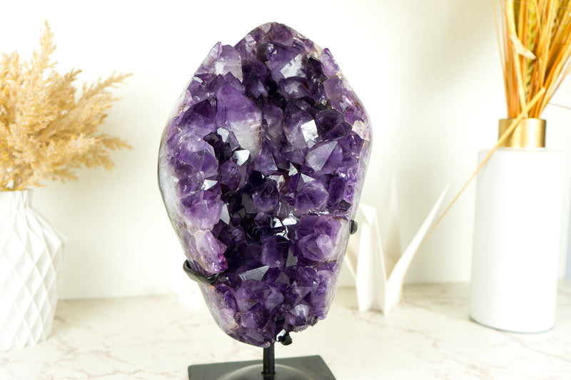 Large Purple Amethyst Cluster with AAA Display grade Deep Purple Amethyst