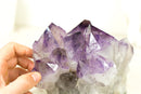 Seltener intakter Amethyst-Cluster mit violetten Phantomkristall-Spitzen aus Brasilien