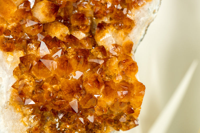 AAA Large Citrine Cluster with Madeira Orange Druzy