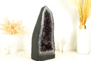 Natural Blue Lace Agate Geode with Sparkly Lavender Amethyst, a Decor Centerpiece