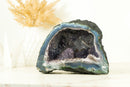 Natural Small Purple Amethyst Geode with Rare Calcite and Lace Agate, 1.4 Kg - 3.0 lb - E2D Crystals & Minerals
