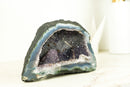 Natural Small Purple Amethyst Geode with Rare Calcite and Lace Agate, 1.4 Kg - 3.0 lb - E2D Crystals & Minerals