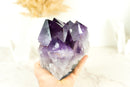 Dark Saturated Amethyst Cluster with AAA Purple Amethyst Druzy Points