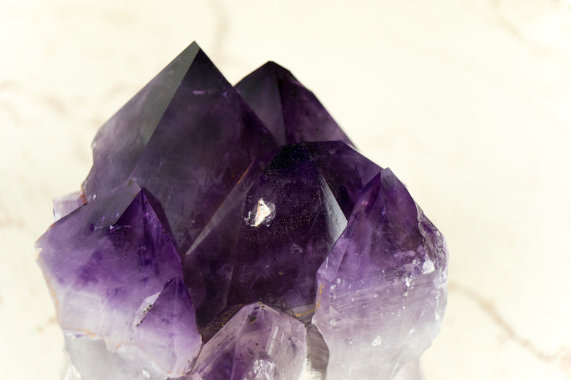 Dunkel gesättigter Amethyst-Cluster mit AAA-lila Amethyst-Druzy-Punkten