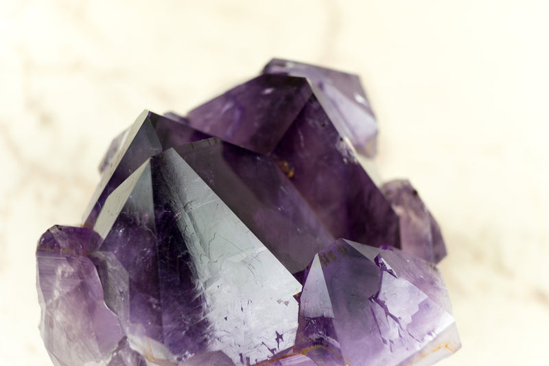 Dunkel gesättigter Amethyst-Cluster mit AAA-lila Amethyst-Druzy-Punkten