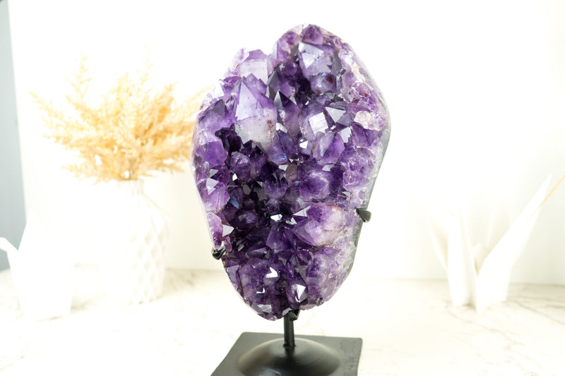 Large Purple Amethyst Cluster with AAA Display grade Deep Purple Amethyst