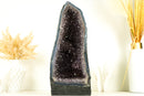 Natural Blue Lace Agate Geode with Sparkly Lavender Amethyst, a Decor Centerpiece