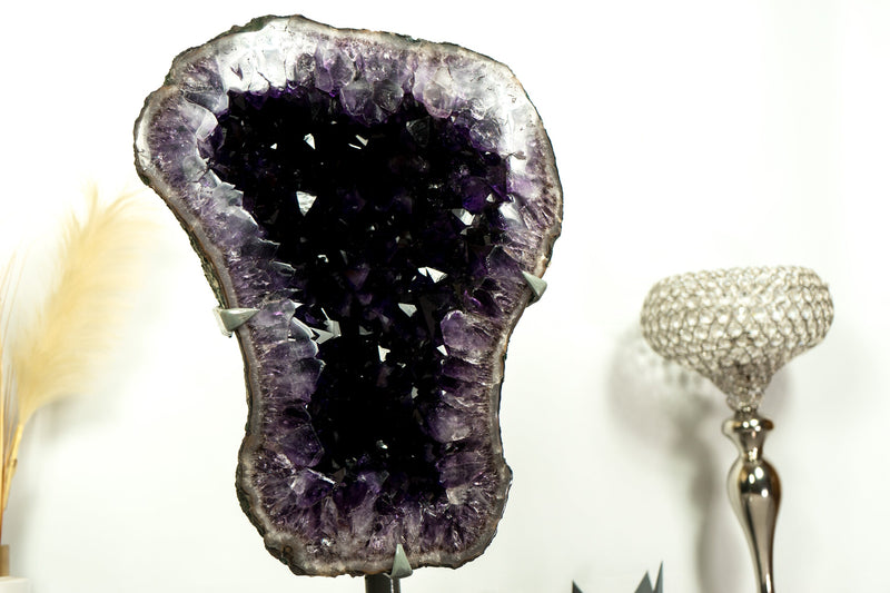 Amethyst Geode with AAA X-Large Dark Purple Amethyst Druzy
