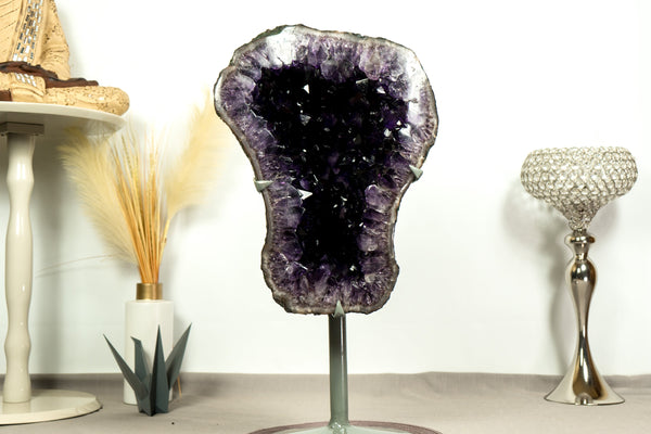 Amethyst Geode with AAA X-Large Dark Purple Amethyst Druzy