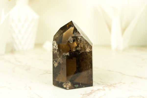 Natural High-Grade Smoky Quartz Obelisk Generator with Citrinated Smoky Color, Natural & Ethical