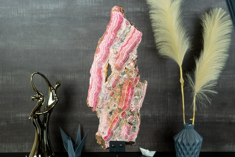 X-Large Rhodochrosite Stalactite Slab from Capillitas Mine, Argentina