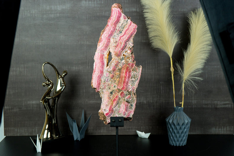 X-Large Rhodochrosite Stalactite Slab from Capillitas Mine, Argentina