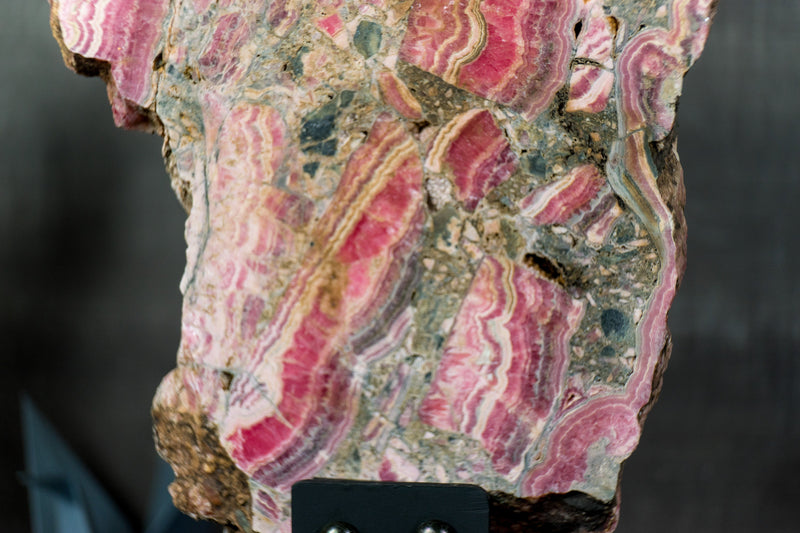 X-Large Rhodochrosite Stalactite Slab from Capillitas Mine, Argentina