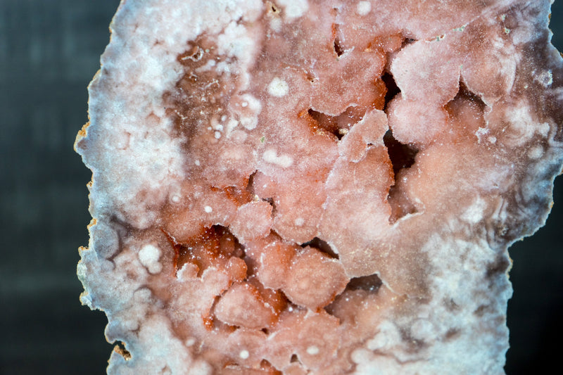 Tall High-Grade Pink Amethyst Slab, Double-Sided, with Sugar Druzy