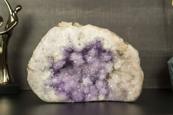 Pink and Lavender Amethyst Geode, All Natural with Flower Formations