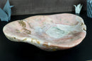 Large Natural Pink Amethyst Bowl, Hand Carved
