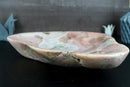 Large Natural Pink Amethyst Bowl, Hand Carved