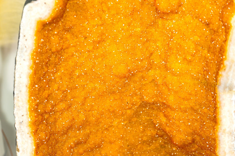 Rare Citrine Geode with World-Class Golden Yellow Galaxy Druzy - 49.0 Kg - 108 lb - E2D Crystals & Minerals
