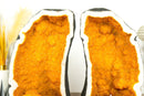 Pair of Bookmatching Statement Citrine Geodes with Golden Yellow Galaxy Druzy - 49.0 Kg - 108 lb - E2D Crystals & Minerals