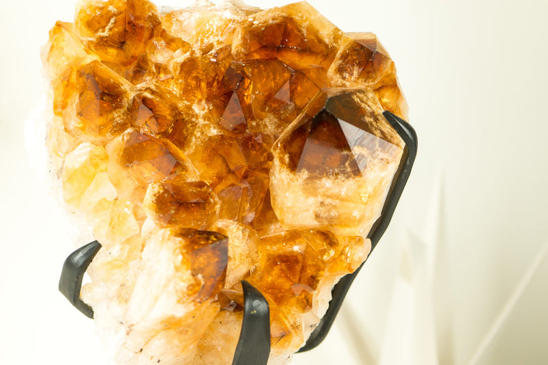 Natural Citrine Cluster with AAA Large Madeira Orange Citrine Druzy, A Statement Citrine for Decor or Healing