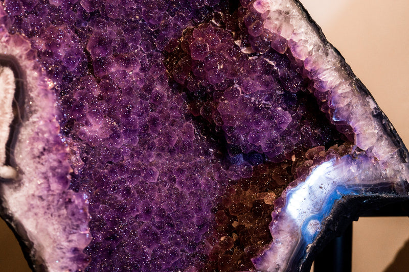 World Class Sugar Druzy Amethyst Geodes, Large and Tall Gallery Grade Amethyst Angel/Butterfly Wings Geodes