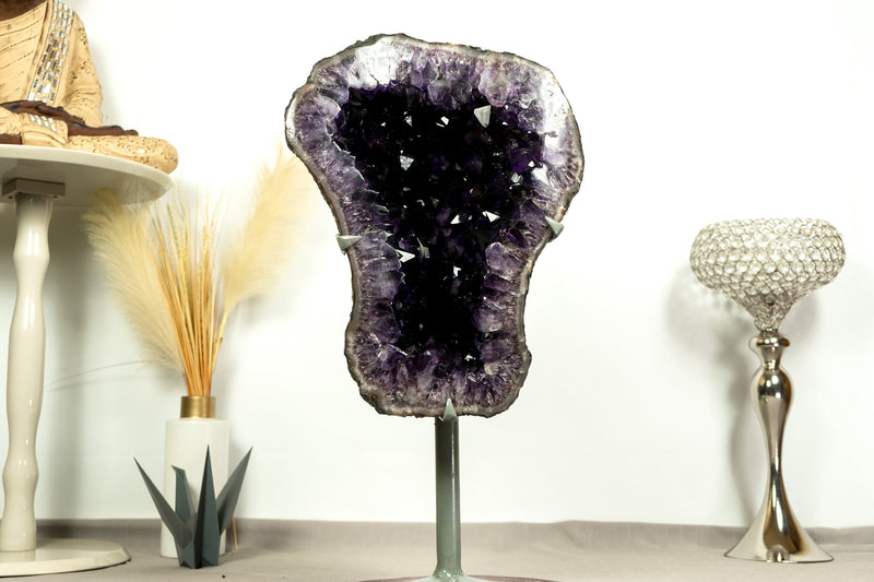 Amethyst Geode with AAA X-Large Dark Purple Amethyst Druzy