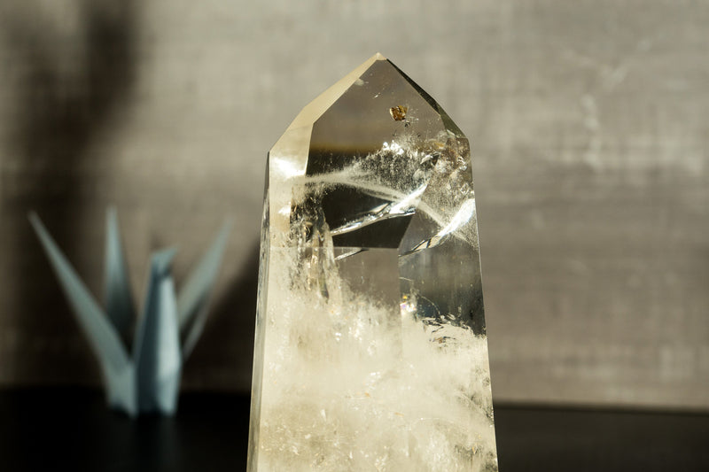 Water Clear Crystal Quartz Obelisk from Diamantina, Brazil