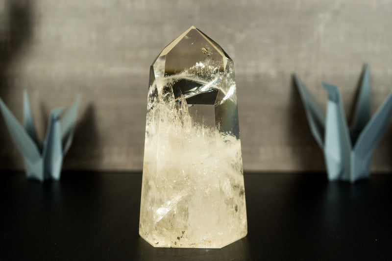 Water Clear Crystal Quartz Obelisk from Diamantina, Brazil