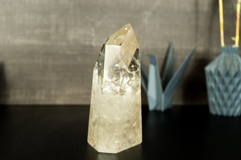 Water Clear Crystal Quartz Obelisk from Diamantina, Brazil