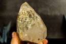 White Lodolite Crystal Point with Bridge Inclusions, AKA Garden Quartz