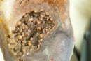 Pink Amethyst Geode Slice with Botryoidal Druzy, Super Extra Grade