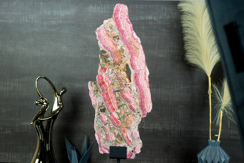 X-Large Rhodochrosite Stalactite Slab from Capillitas Mine, Argentina