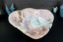 Large Natural Pink Amethyst Bowl, Hand Carved