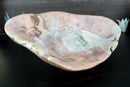 Large Natural Pink Amethyst Bowl, Hand Carved