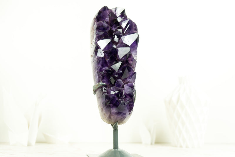 Small Amethyst Cluster with Large, AAA Dark Purple Druzy