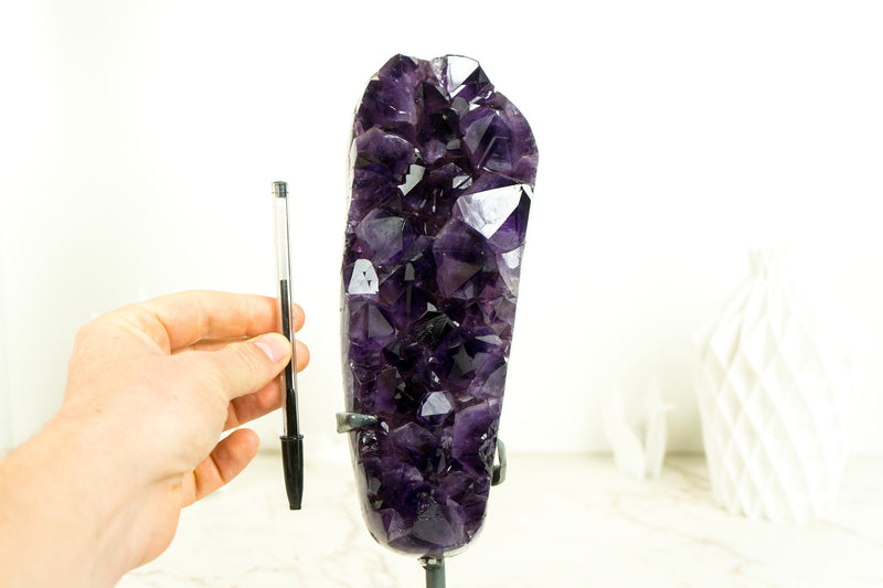Small Amethyst Cluster with Large, AAA Dark Purple Druzy