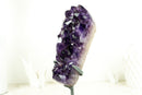 Small Amethyst Cluster with Large, AAA Dark Purple Druzy