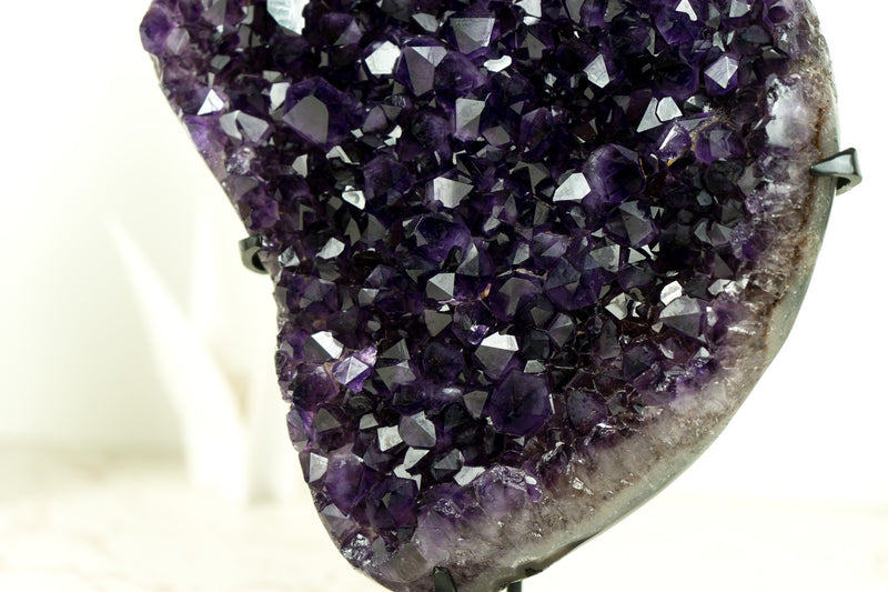 Amethyst Cluster with AAA Deep Pruple, Grape Jelly Amethyst Druzy