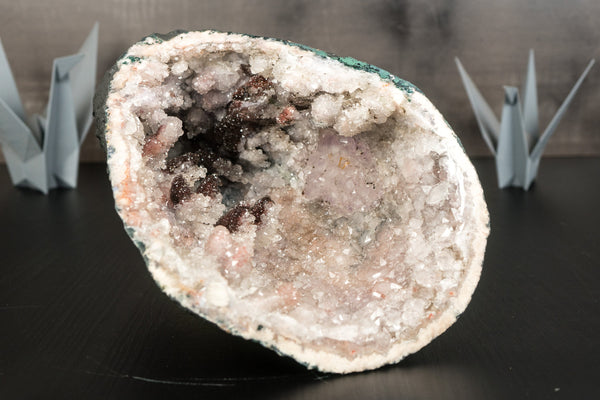 Gallery Grade Amethyst Geode with Hematite after Calcite Points